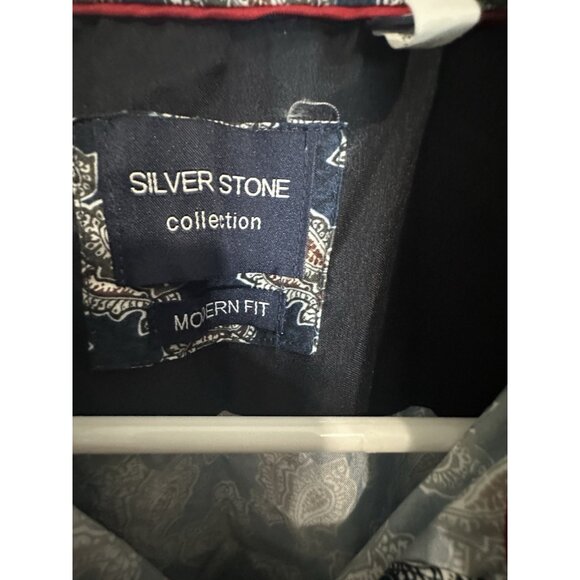 Silver Stone Digital Collection Modern Fit Button Up Short Sleeve Shirt Size XL - Picture 2 of 9